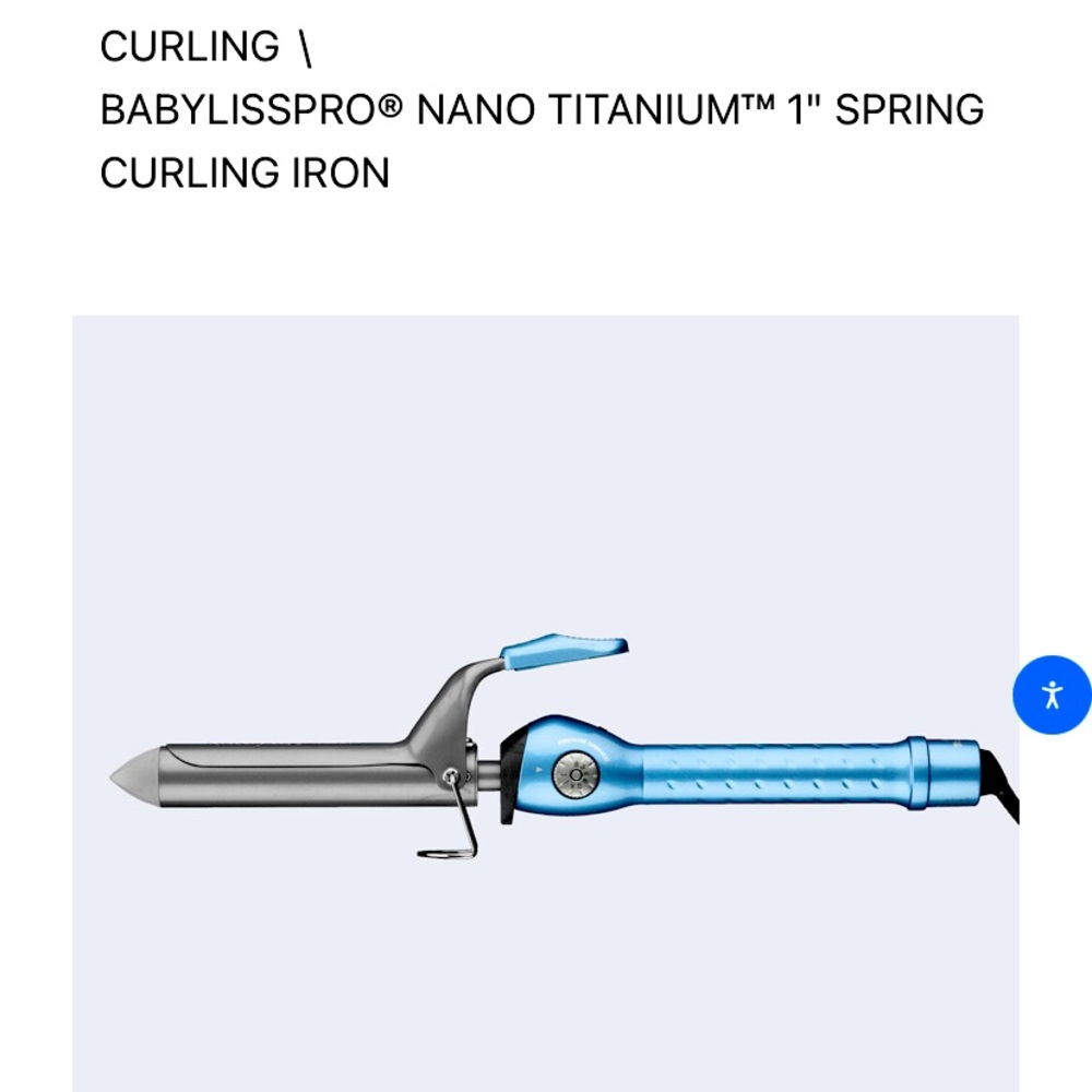 Babyliss Pro Nano Titanium “1” Spring Curling Iron